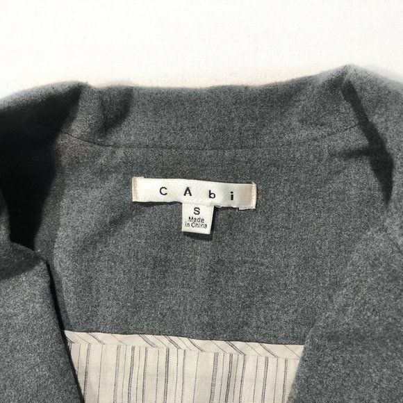 CAbi Womens Sz S #518 Over the Moon Gray Heather Colorblock 1-Button Vest Blazer - Picture 2 of 8